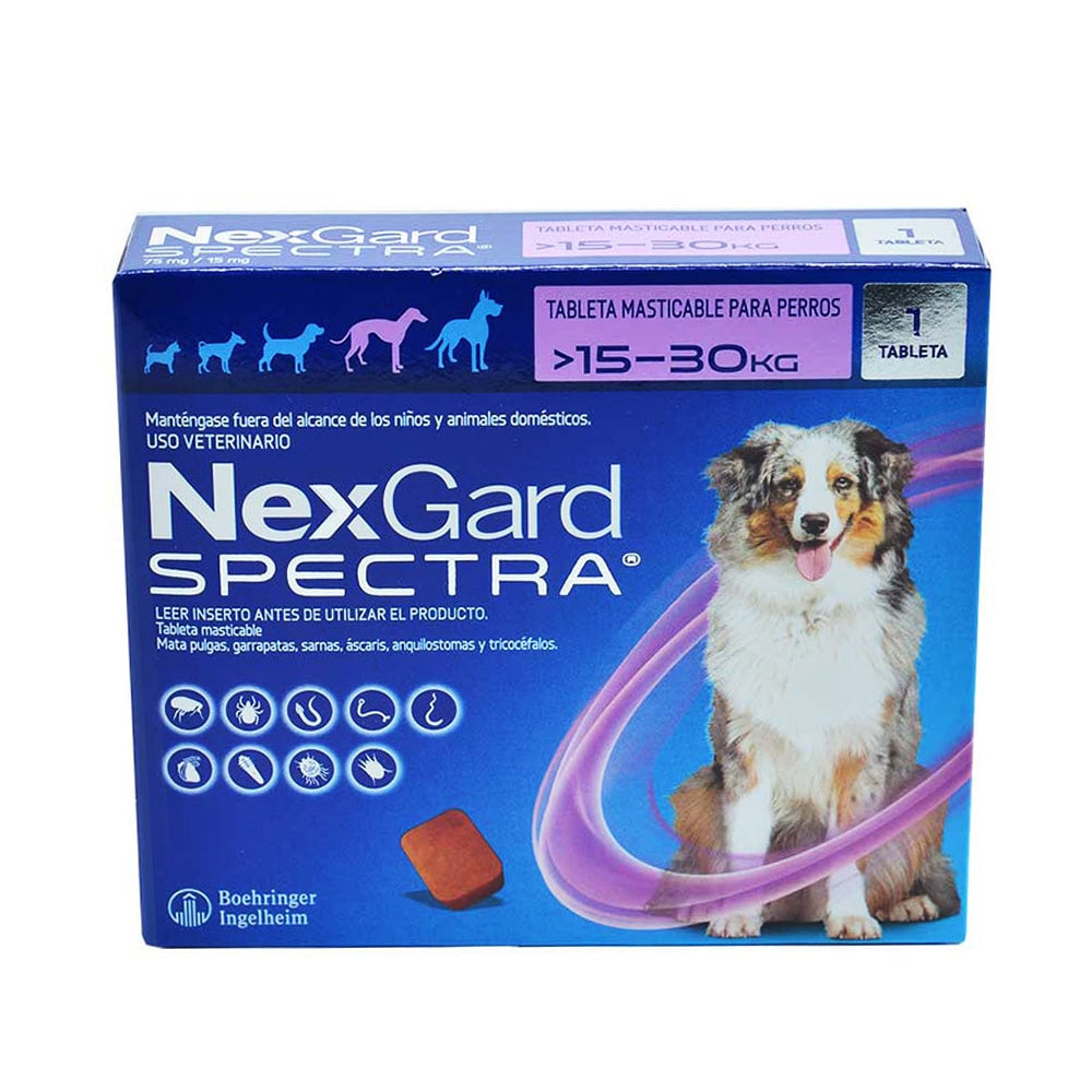 Nexgard Spectra Tableta Masticable - Antipulgas y Antiparasitario