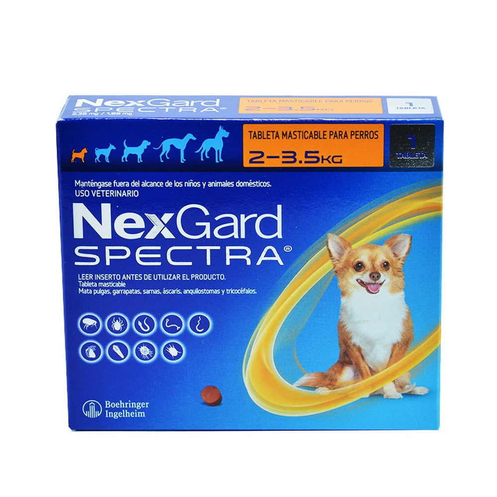 Nexgard Spectra Tableta Masticable - Antipulgas y Antiparasitario