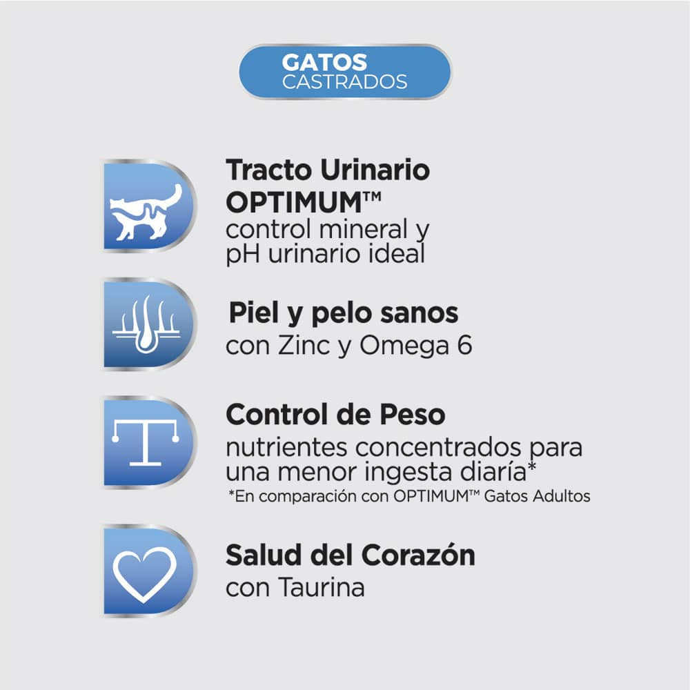 OPTIMUM Alimento Húmedo para Gatos Castrados