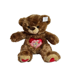 Peluche Oso Café Corazón 40cm.