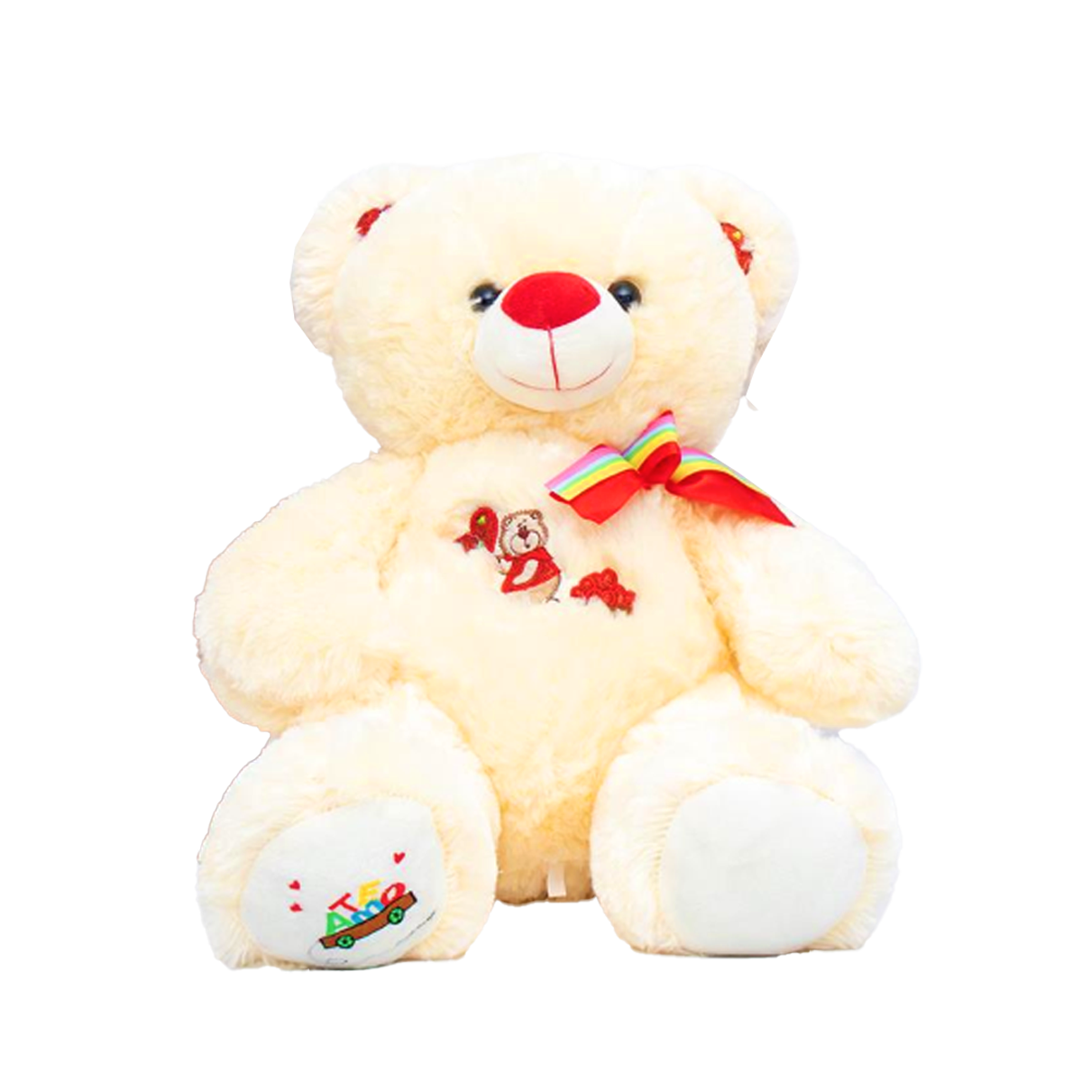 Peluche Oso con Corbata Colores 43cm.