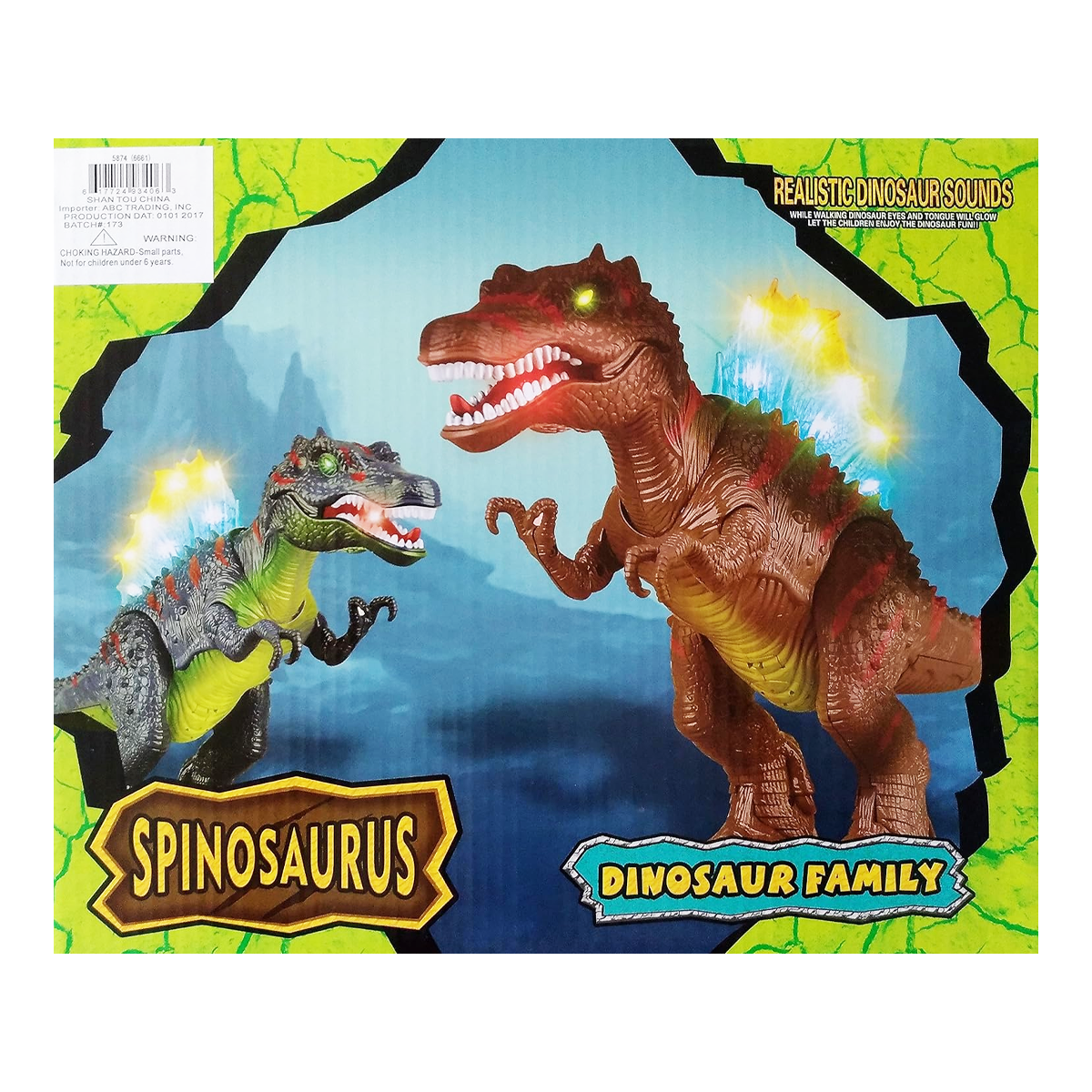 Spinosaurus | Dinosaurio Caminante,  Ojos y Boca LED y Sonidos