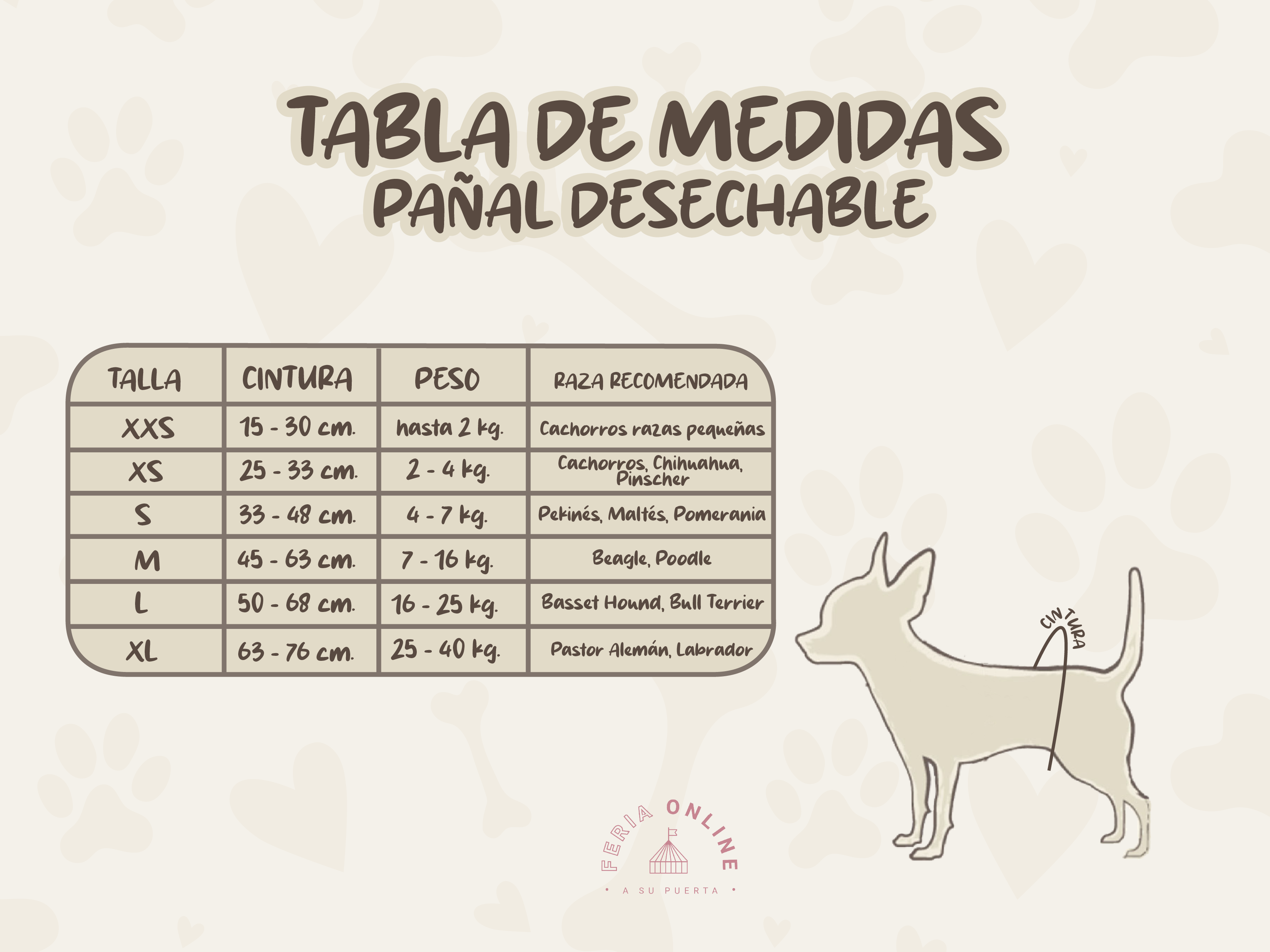 Pañales Desechables para Perro