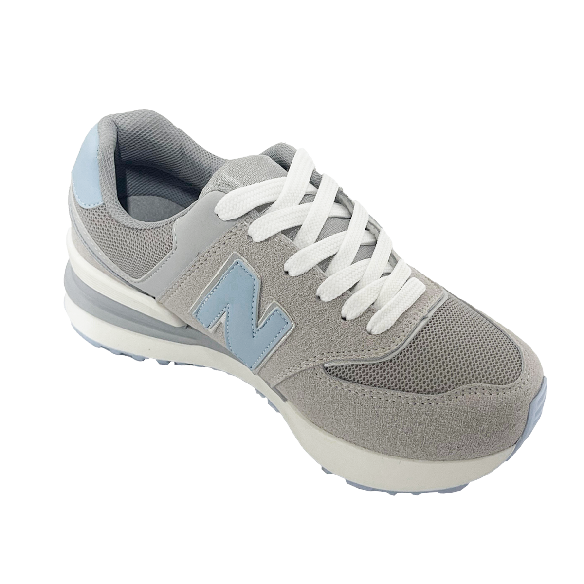 Tennis para Dama New Balance Gris-Celeste