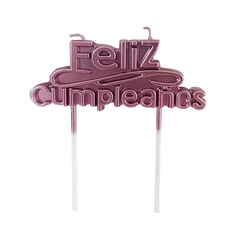 Vela Feliz Cumpleaños Cursiva Golden