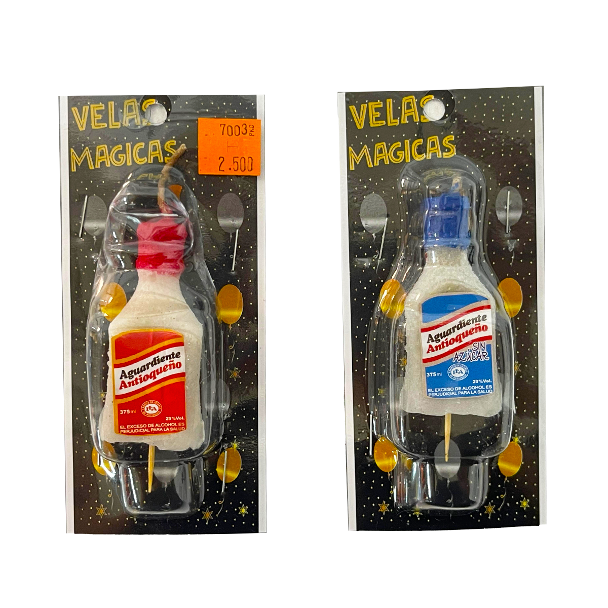 Vela en Forma de Botellas de Licor