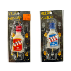 Vela en Forma de Botellas de Licor