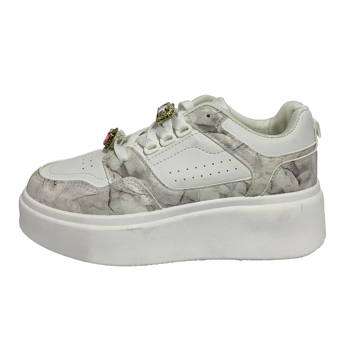 Tenis para Mujer Marmolizado con Piedras