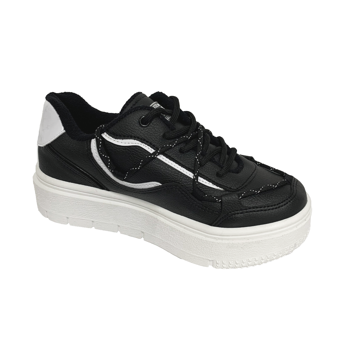 Tenis River para Dama Negro con Blanco